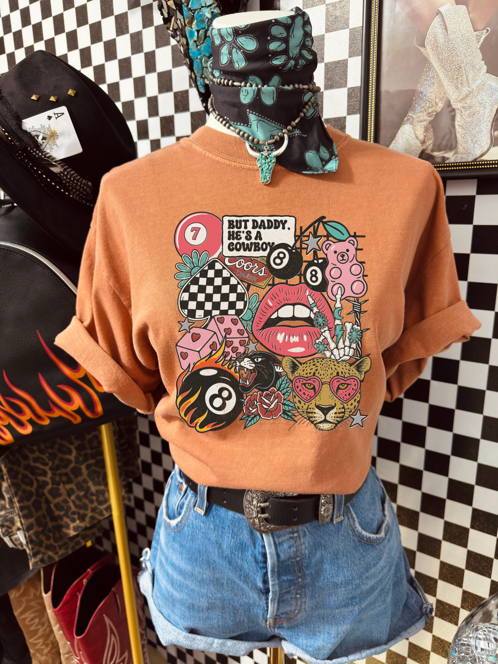 Pink western collage