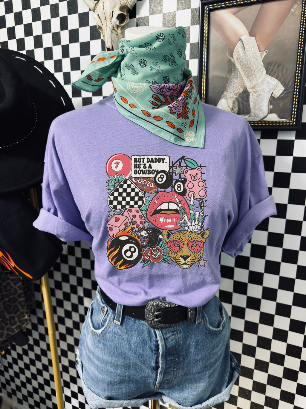Pink western collage
